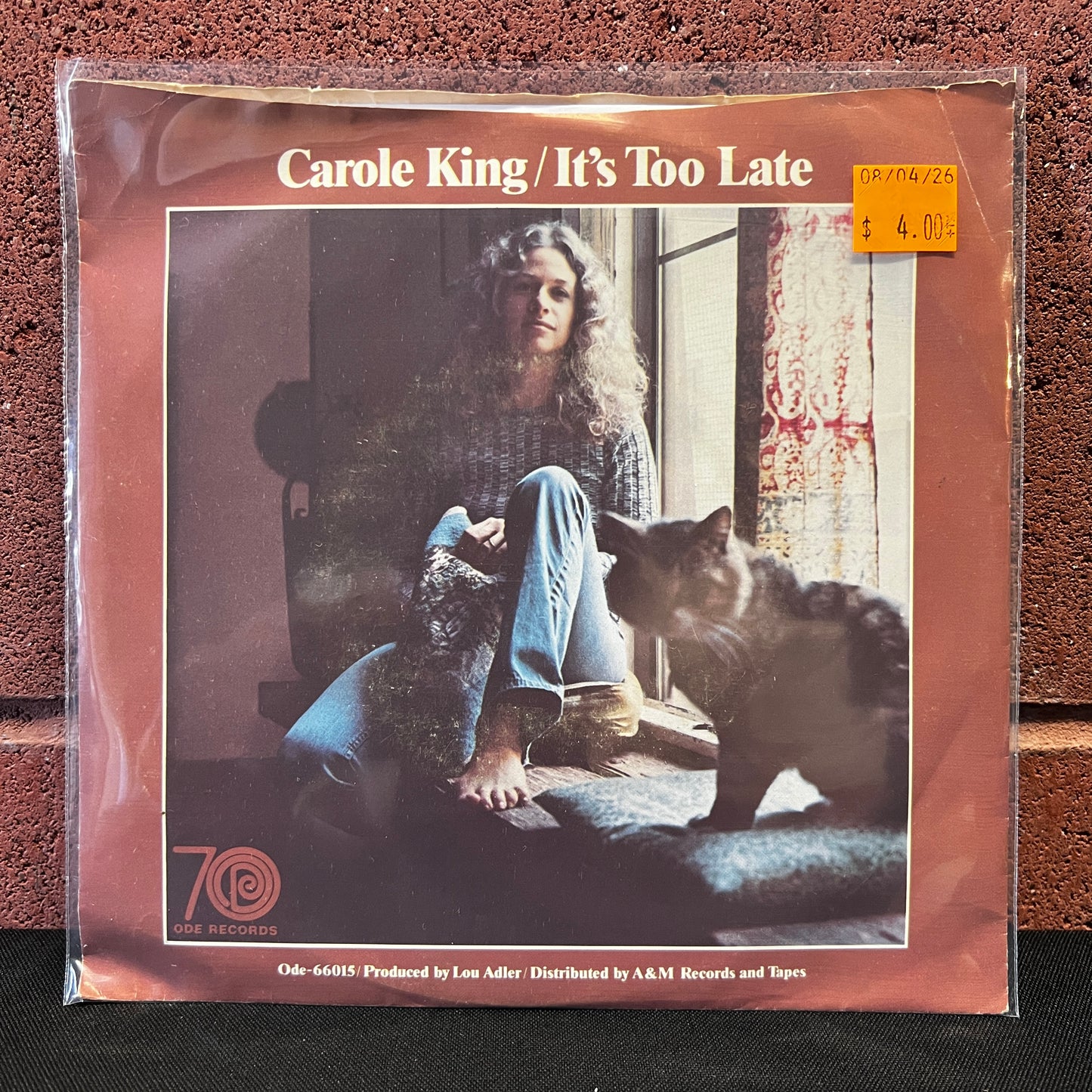 Used Vinyl: Carole King "It's Too Late / I Feel The Earth Move" 7"