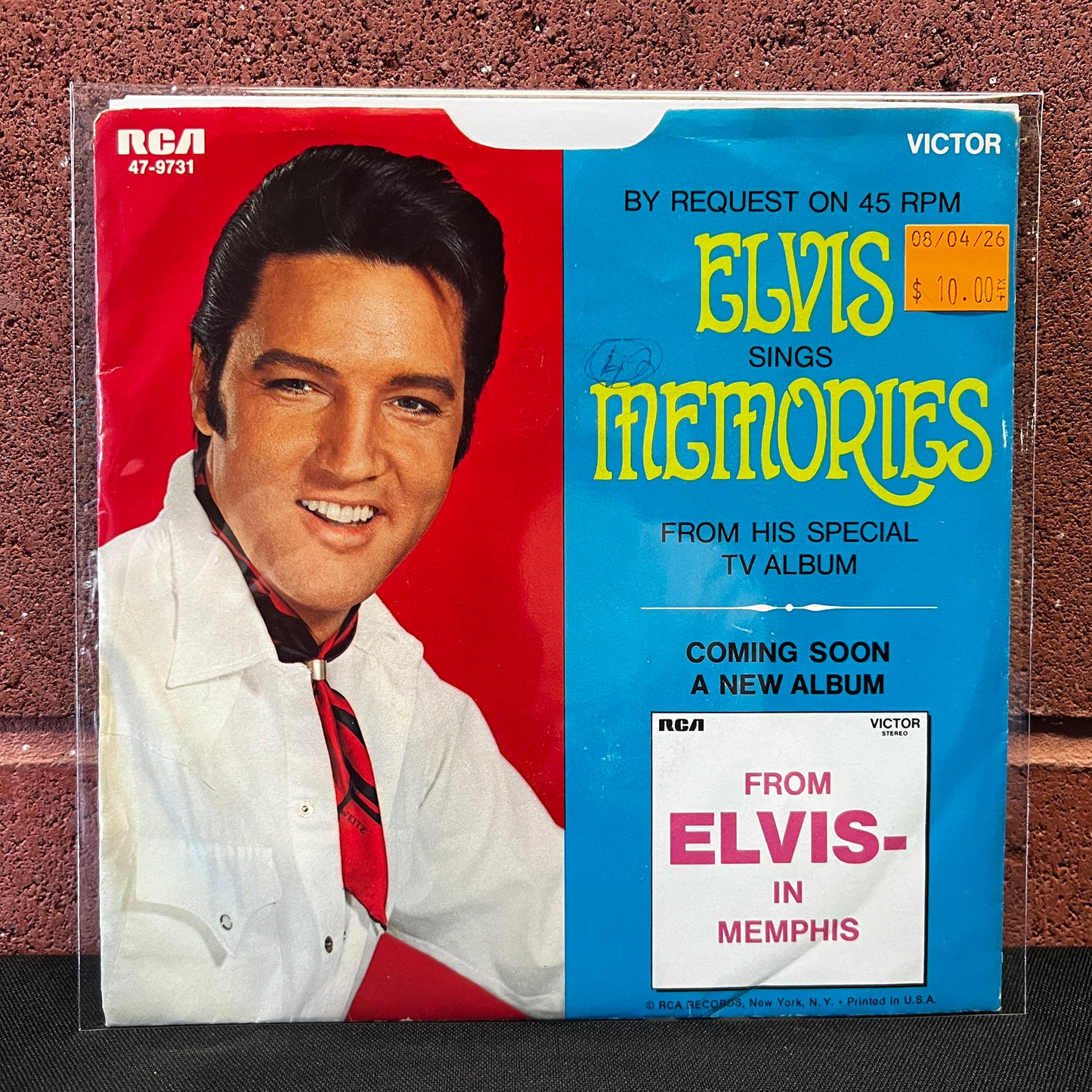 Used Vinyl: Elvis Presley "Memories / Charro" 7"