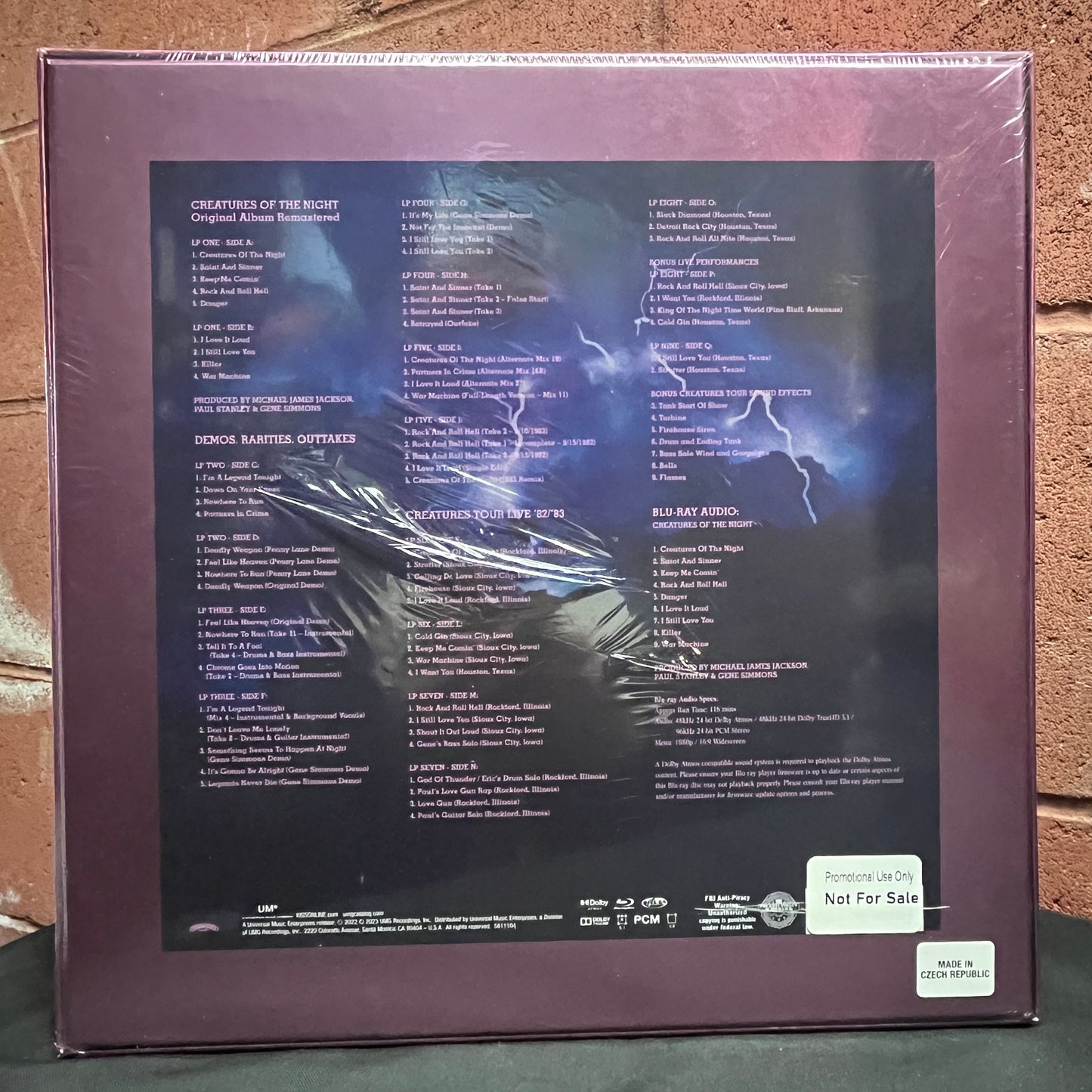 Used Vinyl: Kiss "Creatures of the Night (40th Anniversary Super Deluxe)" 9xLP + Blu-Ray Audio Box Set (Glow In The Dark Vinyl, sealed)