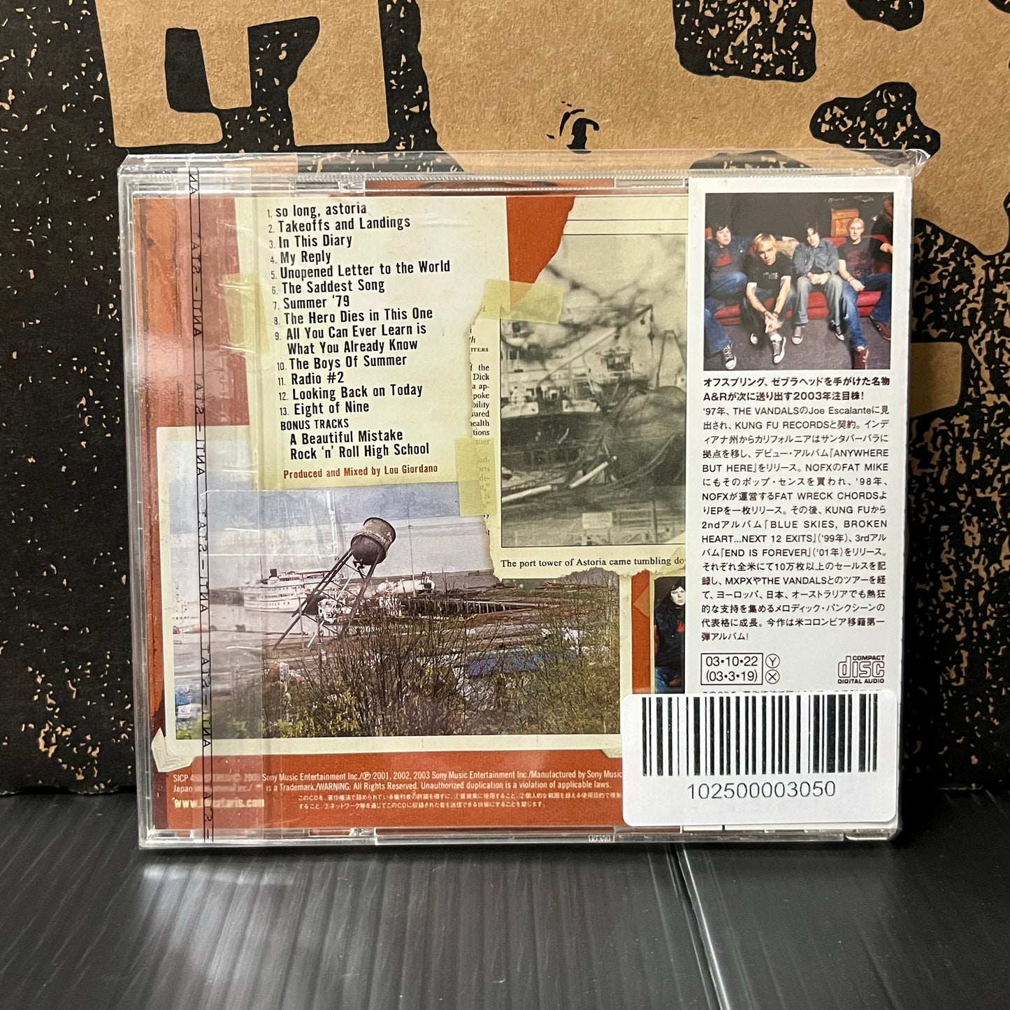 Used CD: The Ataris" So Long, Astoria" CD (2003 Japanese Press)