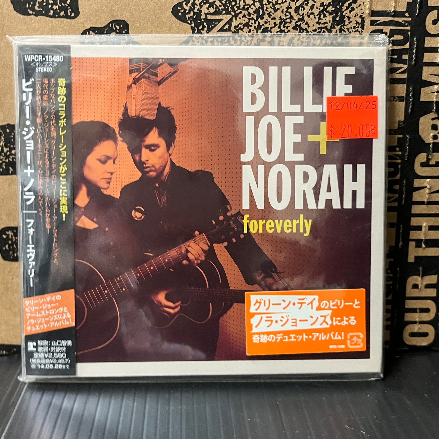 Used CD: Billie Joe & Norah "Foreverly" CD (2013 Japanese Press in Original Shrink w/ Hype)