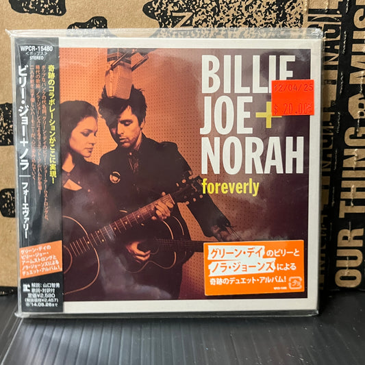 Used CD: Billie Joe & Norah "Foreverly" CD (2013 Japanese Press in Original Shrink w/ Hype)