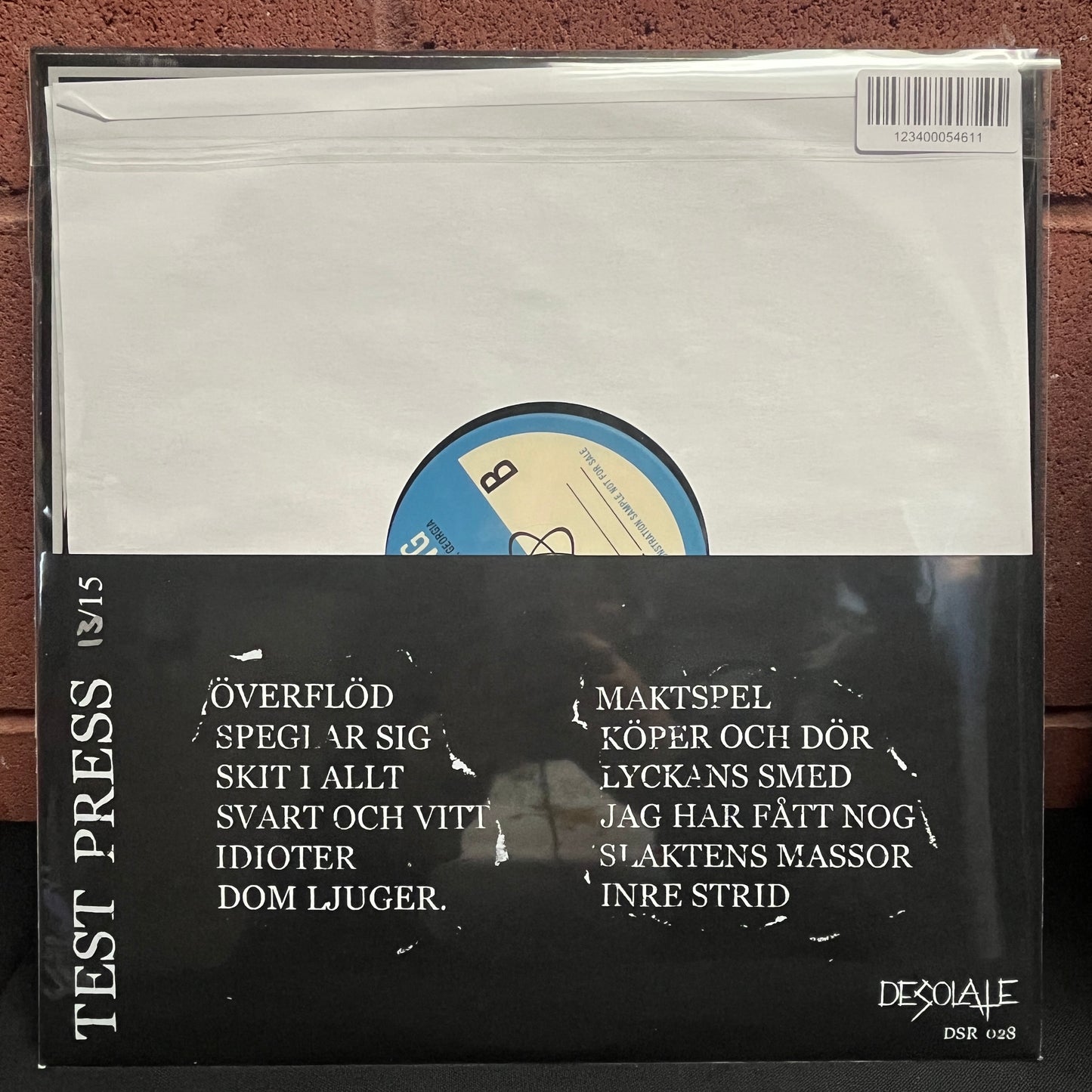 Used Vinyl: Dissekerad "Inre Strid" LP (Test Press)