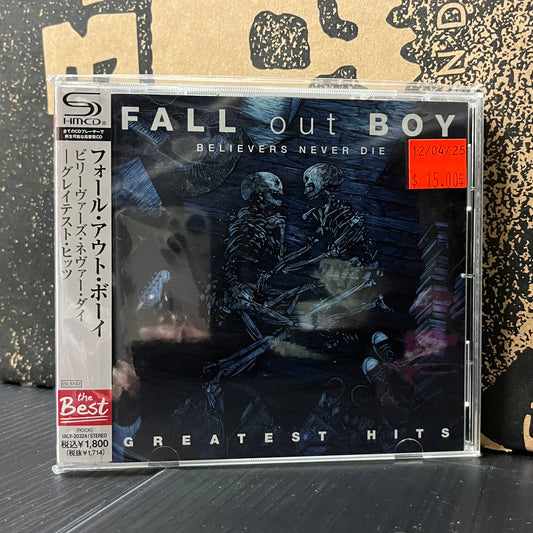 Used CD: Fall Out Boy "Believers Never Die - Greatest Hits" CD (2012 Japanese Press w/ Bonus Tracks)