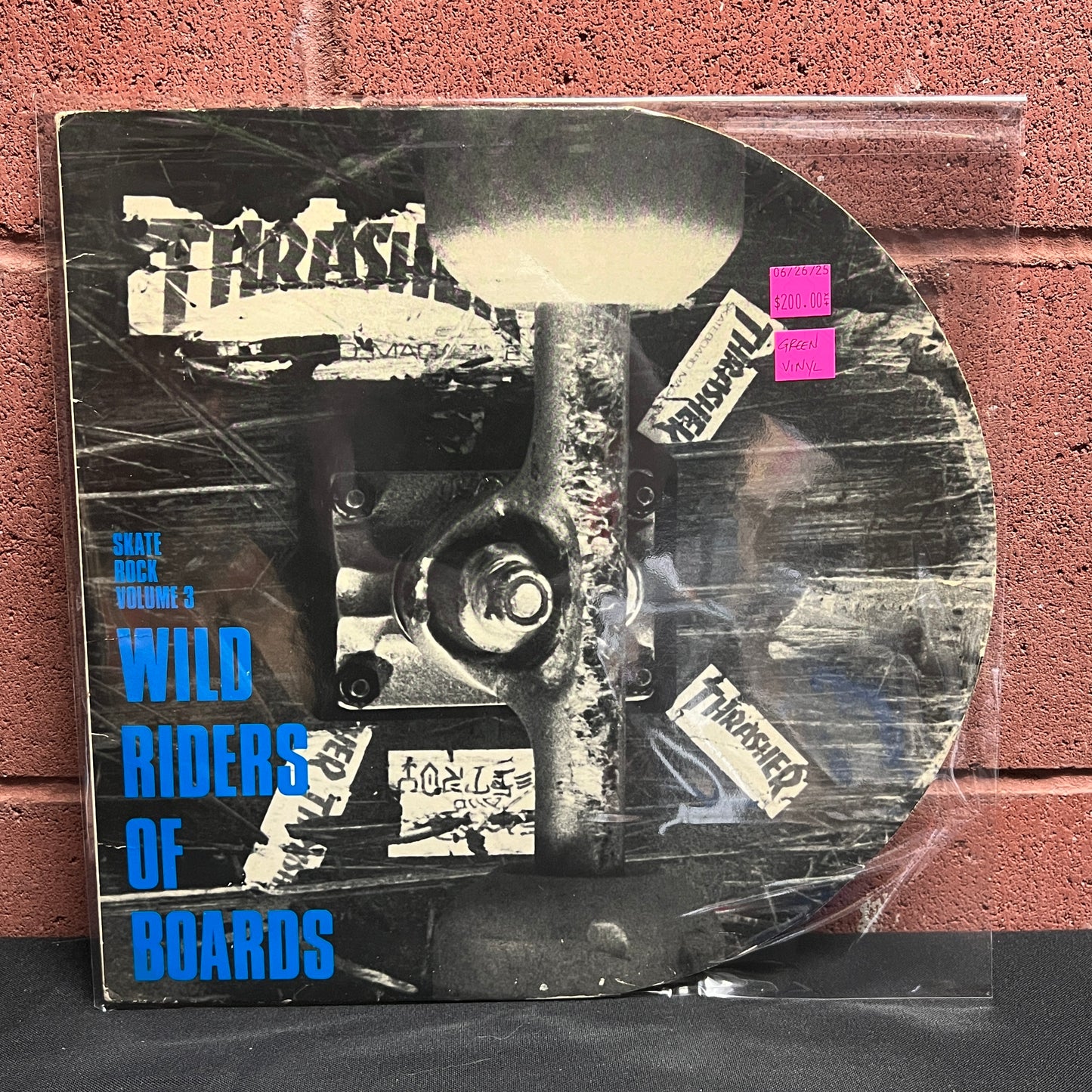 Used Vinyl: Various Artists "Skate Rock Volume 3 - Wild Riders of Boards" LP (Green vinyl, die-cut cover)