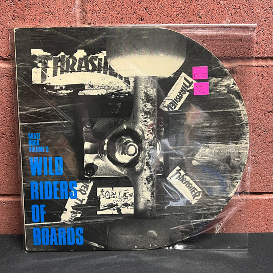 Used Vinyl: Various Artists "Skate Rock Volume 3 - Wild Riders of Boards" LP (Green vinyl, die-cut cover)