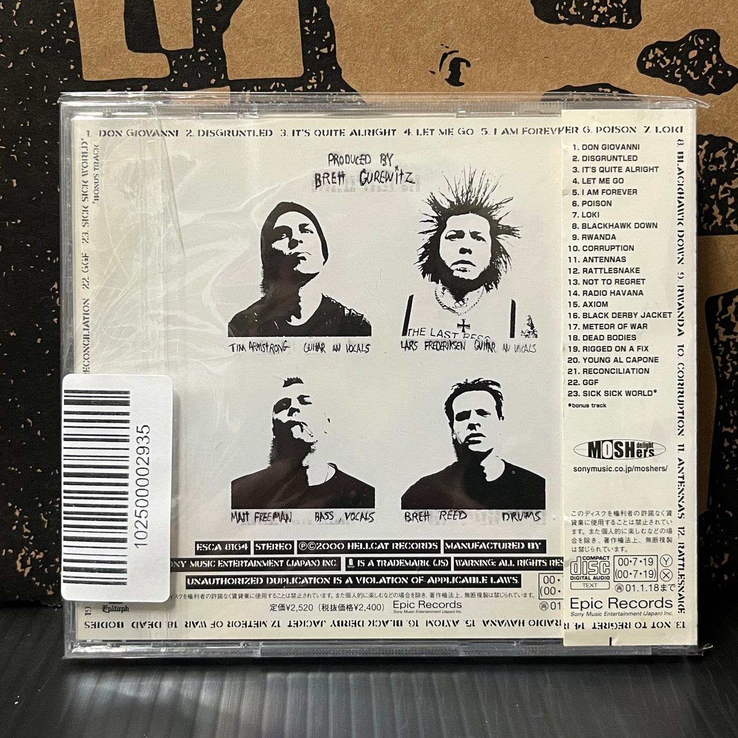 Used CD: Rancid "S/T (2000)" CD (2000 Japanese Press w/ Bonus Track)