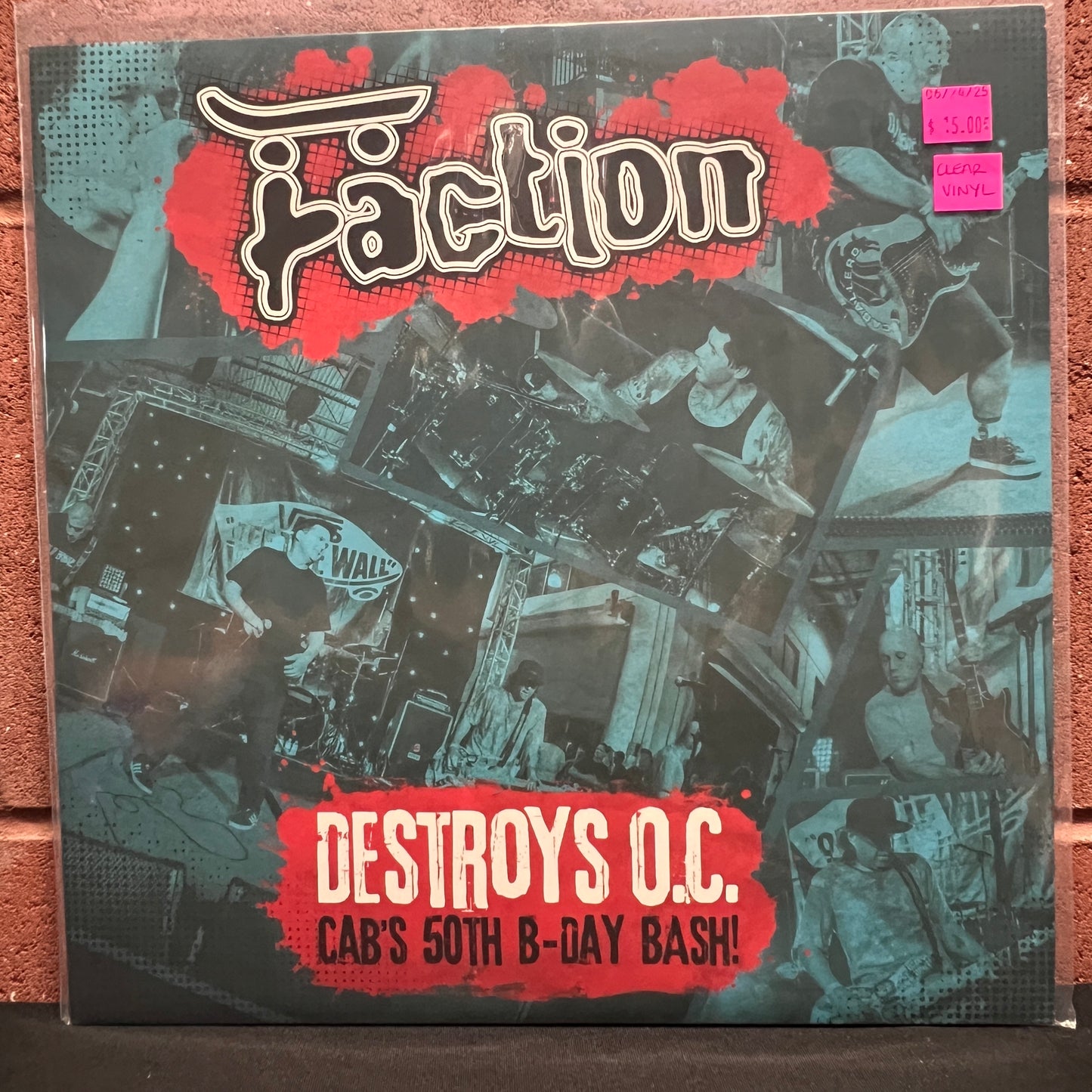 Used Vinyl: The Faction "Destroys O.C. Cab's 50th B-Day Bash!" LP (Clear Vinyl)