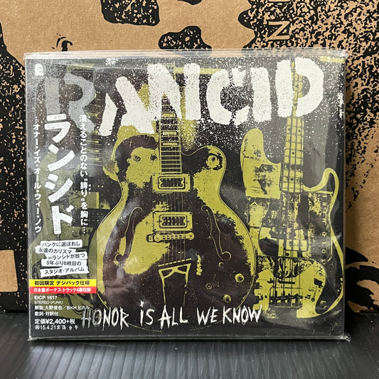 Used CD: Rancid "...Honor Is All We Know" CD (2014 Japanese Press w/ Bonus Tracks)