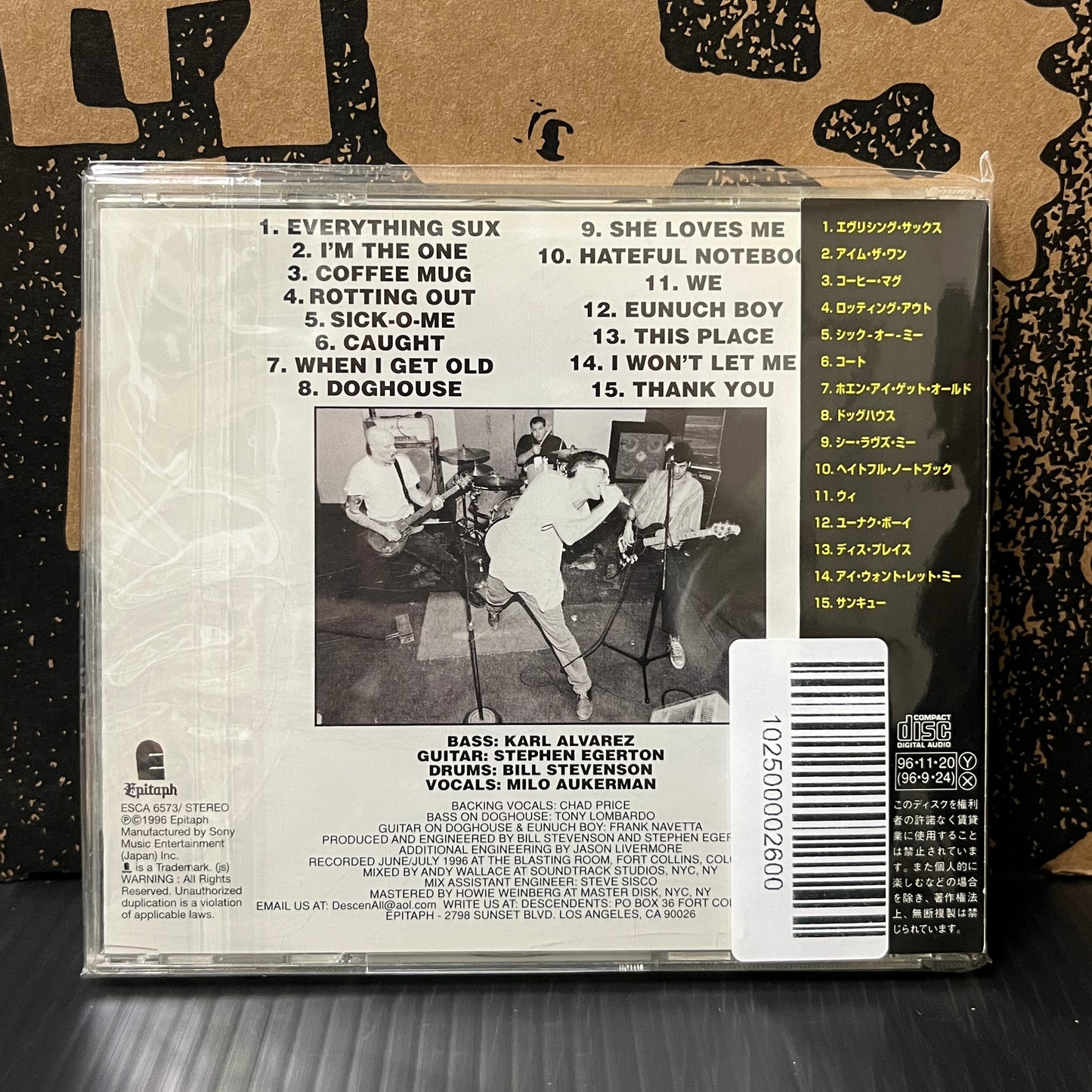 Used CD: Descendents "Everything Sucks" CD (1996 Japanese Press)