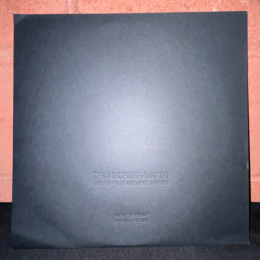 Used Vinyl: Drunkdriver / Mattin "List Of Profound Insecurities" LP