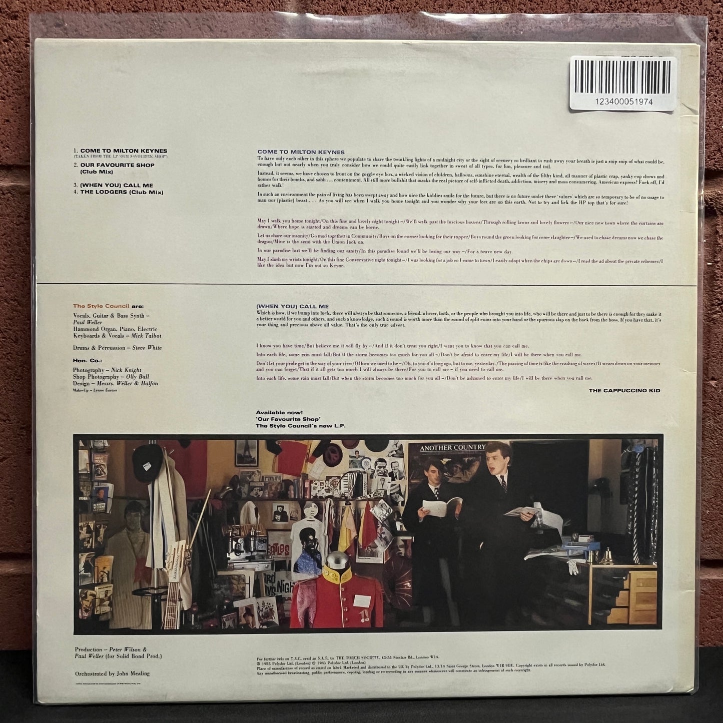 Used Vinyl: The Style Council "Come To Milton Keynes" 12" (1985 UK Press)