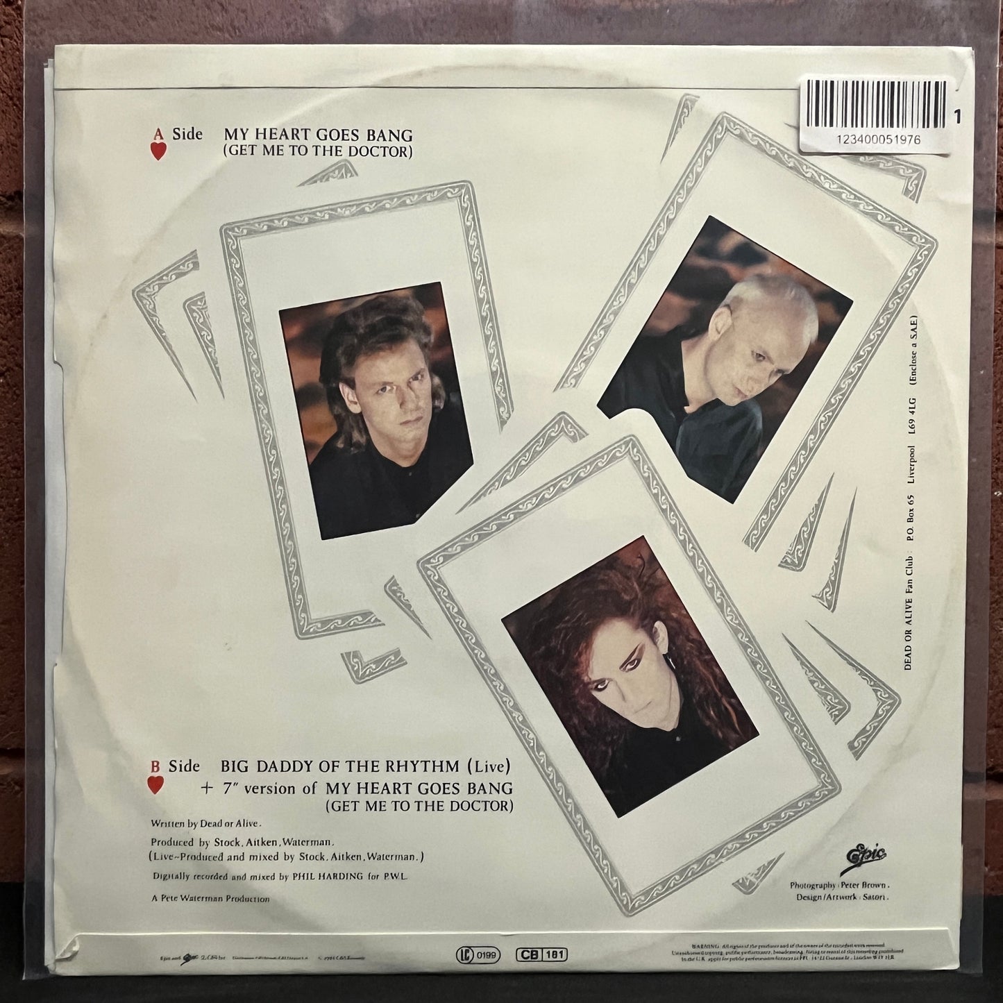 Used Vinyl: Dead Or Alive "My Heart Goes Bang (Get Me To The Doctor)" 12" (1985 UK Press)