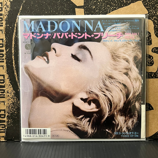Used Vinyl: Madonna "Papa Don't Preach (Edit)  /  Think Of Me" 7" (Japanese Press)