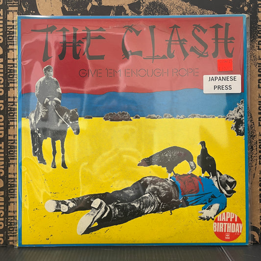 Used Vinyl: The Clash "Give 'Em Enough Rope" LP (1978 Japanese Press w/ "Happy Birthday CBS" Hype Sticker)