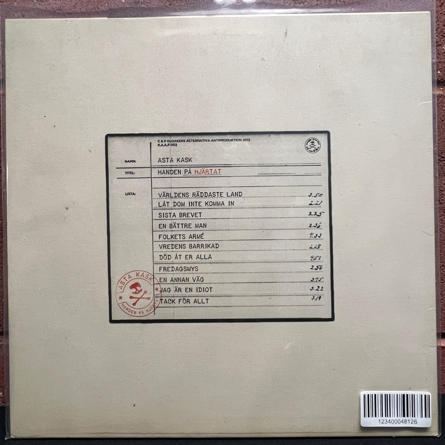 Used Vinyl: Asta Kask "Handen Pa Hjartat" LP