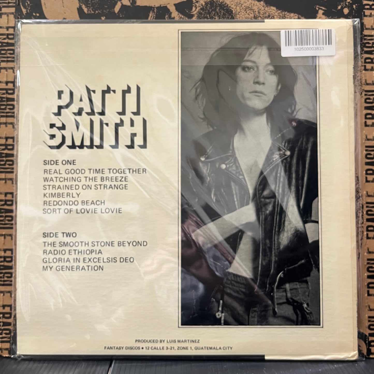 Used Vinyl: Patti Smith "Live 1/30/1976 at the Roxy in Los Angeles" LP (1977 "Fantasy Discos" Press)
