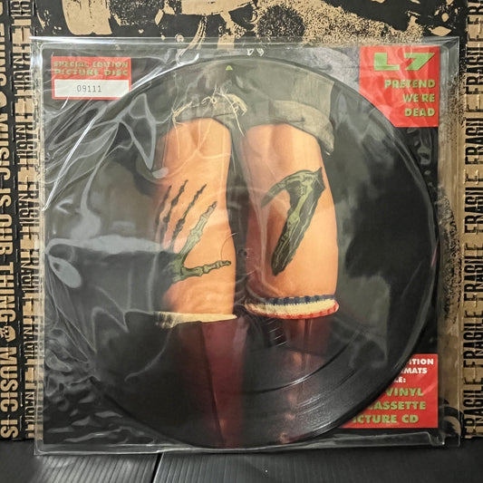 Used Vinyl: L7 "Pretend We're Dead" 12" EP (Numbered Picture Disc Press)