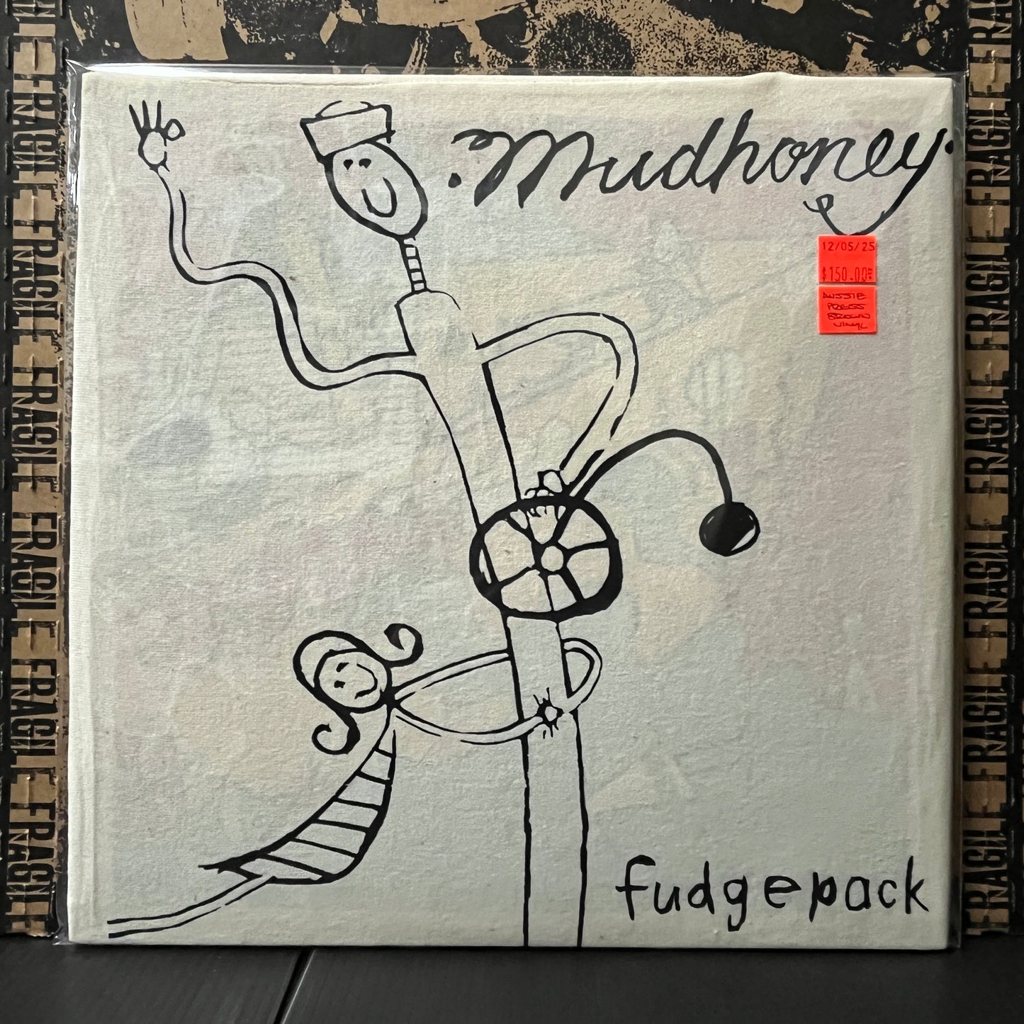 Used Vinyl: Mudhoney "Every Good Boy Deserves Fudge (Fudge Pack)" LP (Australian Brown Vinyl Cloth Cover Press)