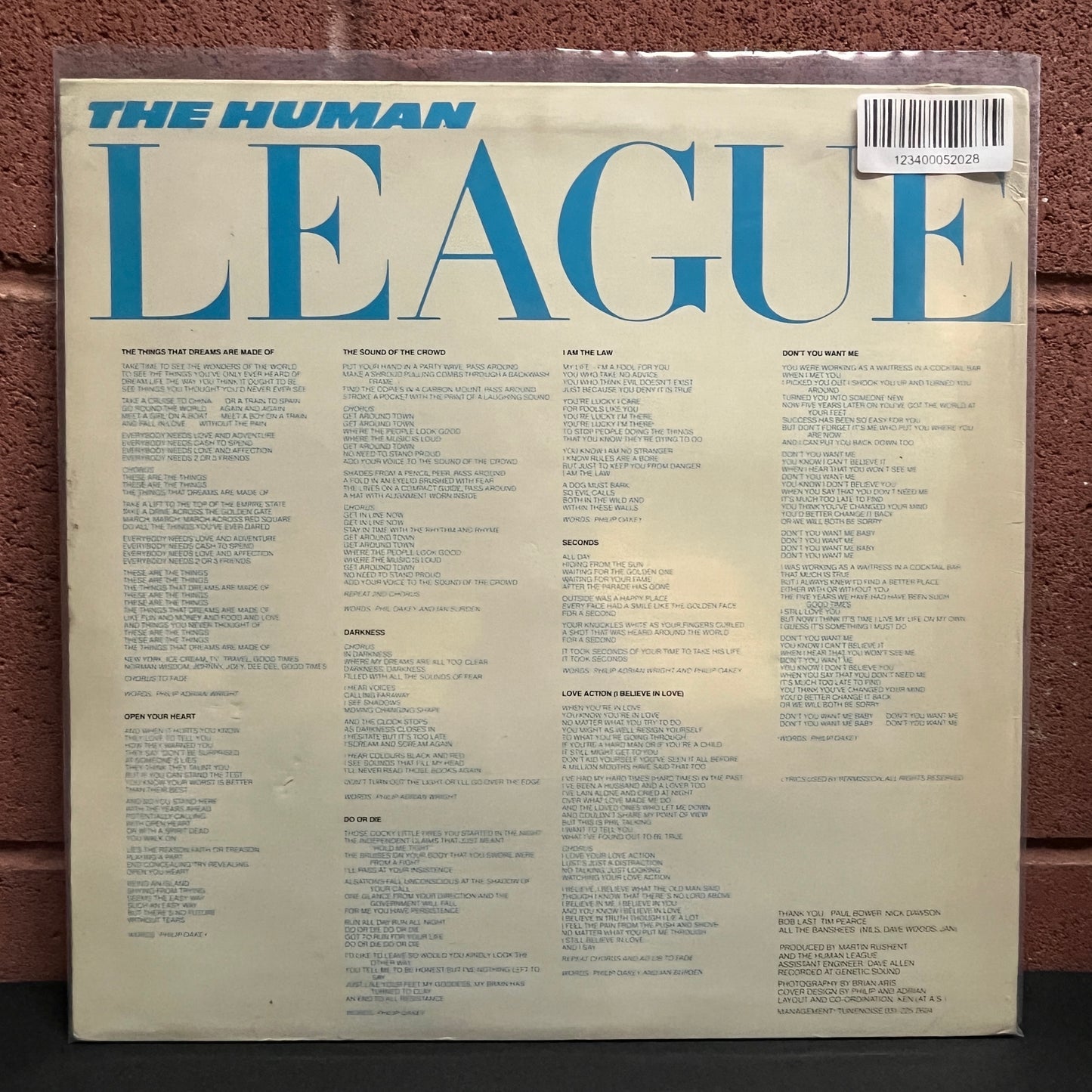 Used Vinyl: The Human League "Dare!" LP (1981 UK Press, Black Picture Disc)