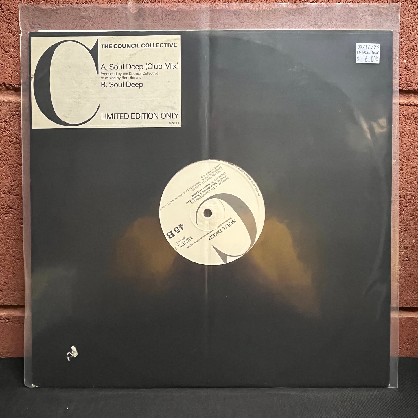 Used Vinyl: The Council Collective "Soul Deep" 12" (1984 UK Limited Press)