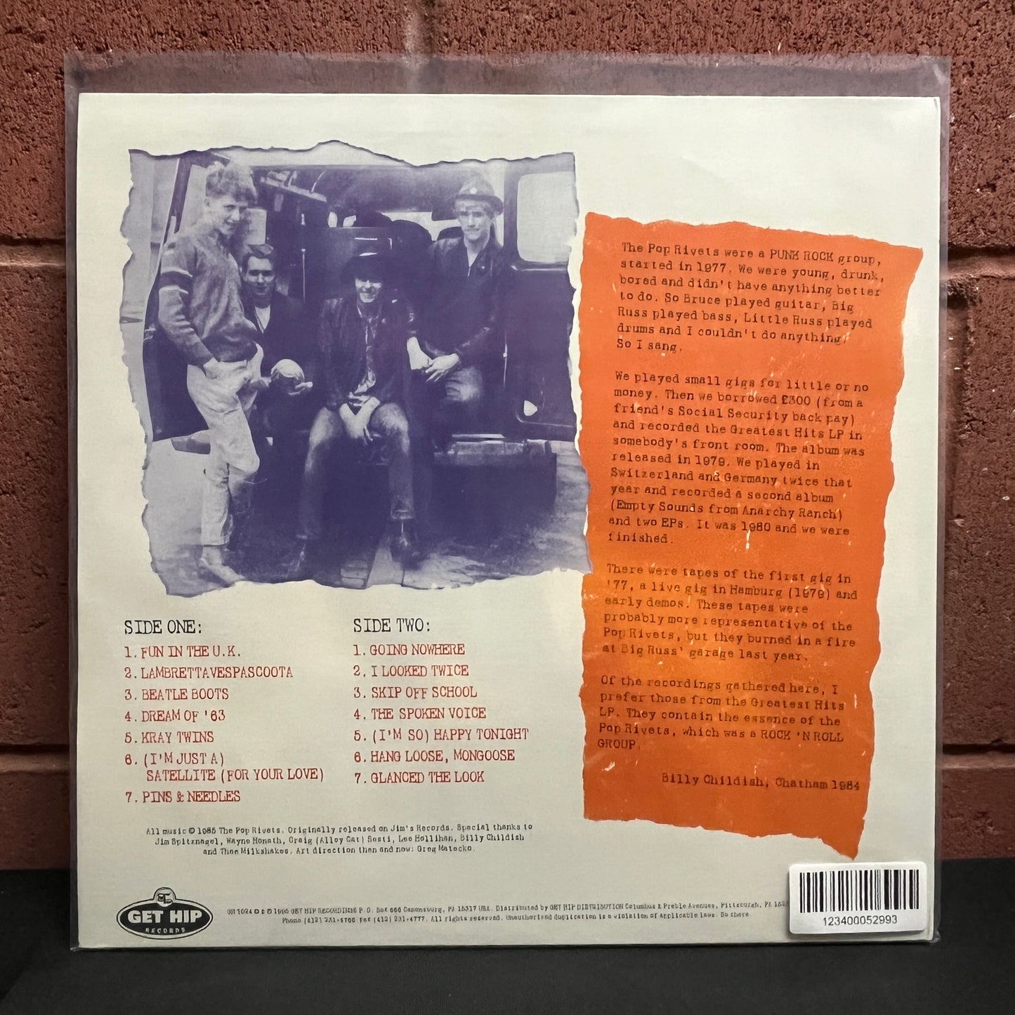 Used Vinyl: Pop Rivets "Fun In The U.K." LP (Blue vinyl)