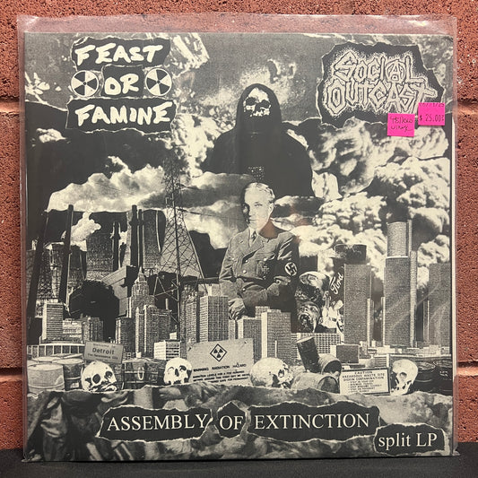 Used Vinyl: Feast Or Famine / Social Outcast "Assembly of Extinction Split" LP (Yellow Vinyl)