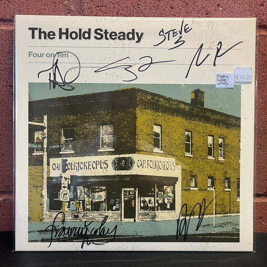 Used Vinyl: The Hold Steady "Four On Ten" 10" (Milky Clear Vinyl - Autographed!)