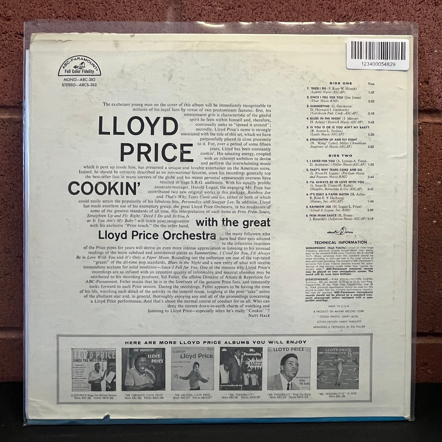 Used Vinyl: Lloyd Price "Cookin'" LP