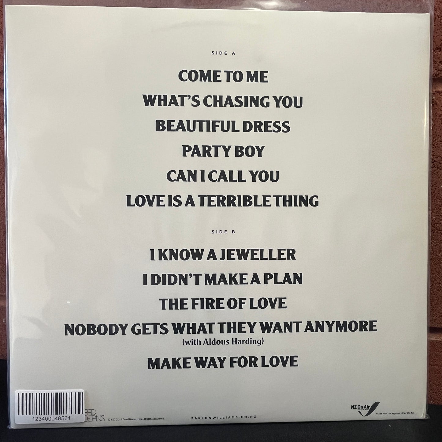 Used Vinyl: Marlon Williams "Make Way For Love" LP (White Vinyl)