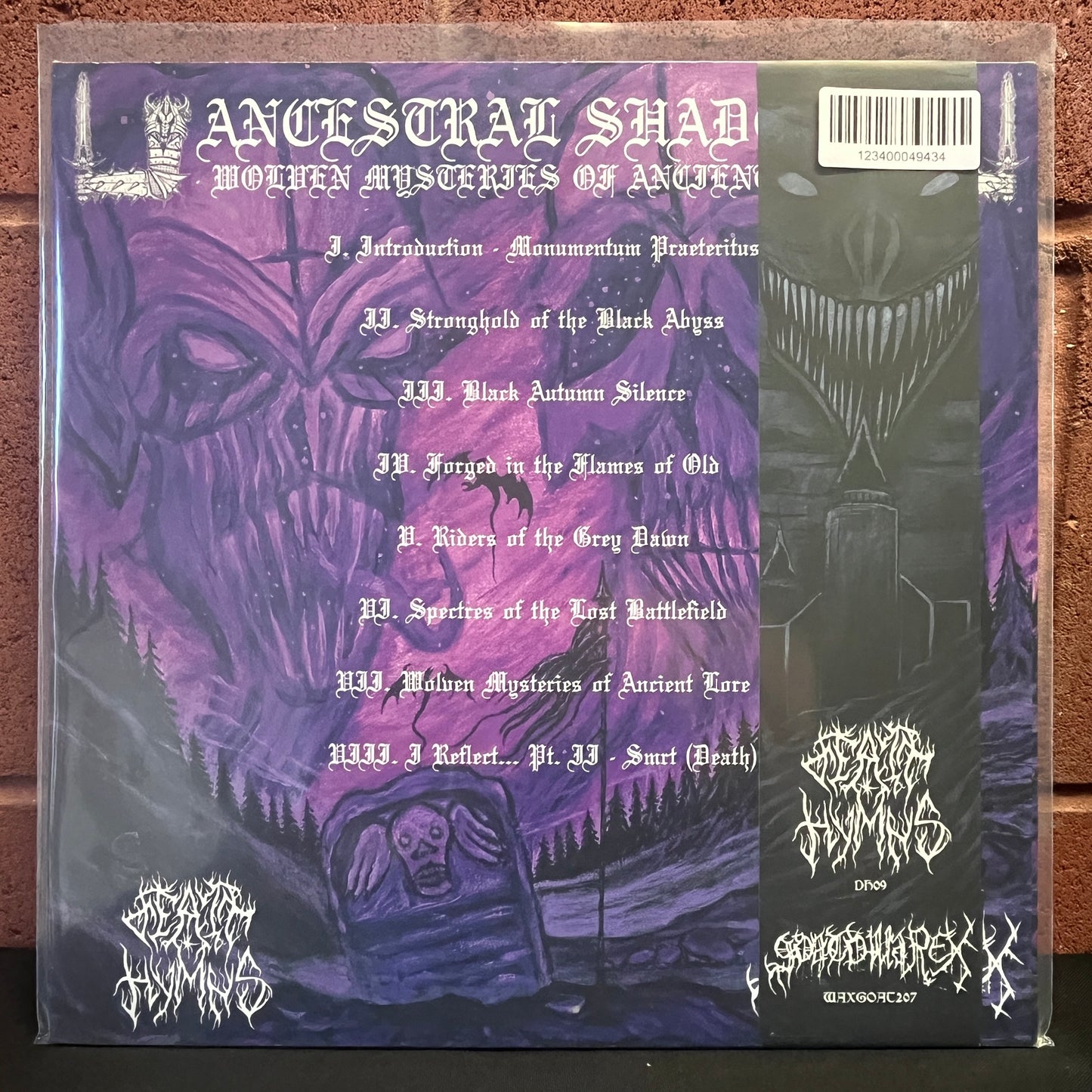 Used Vinyl: Ancestral Shadows "Wolven Mysteries of Ancient Lore" LP (Purple vinyl)
