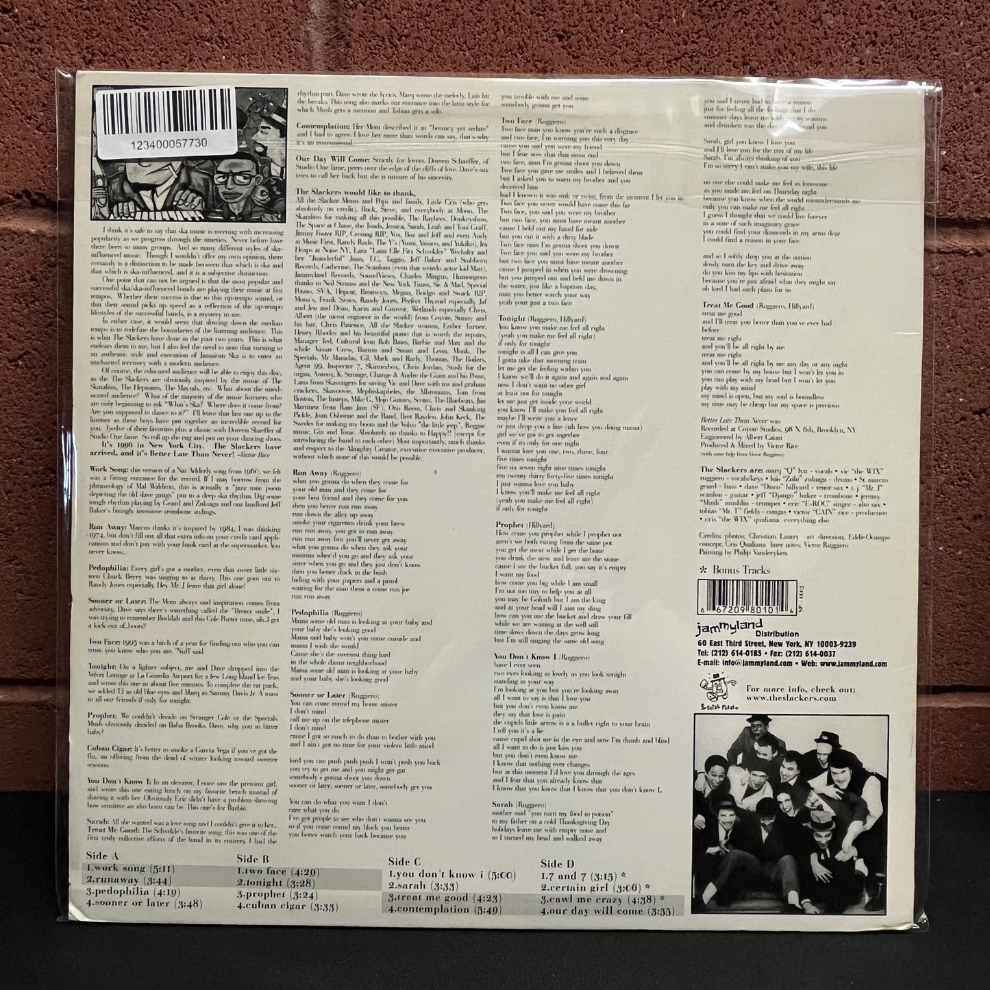 Used Vinyl: The Slackers "Better Late Than Never" LP (2002 Press)