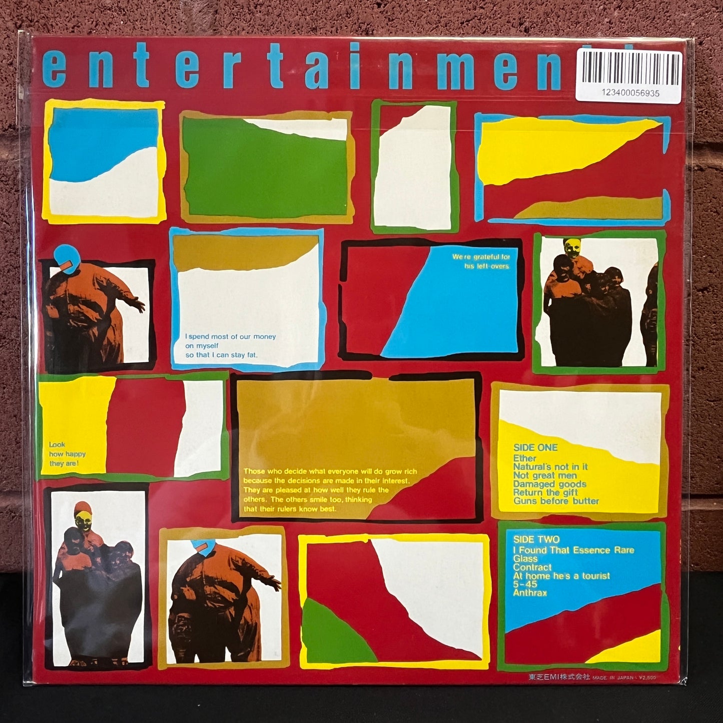 Used Vinyl: Gang Of Four "Entertainment" LP (1980 Japanese Press)