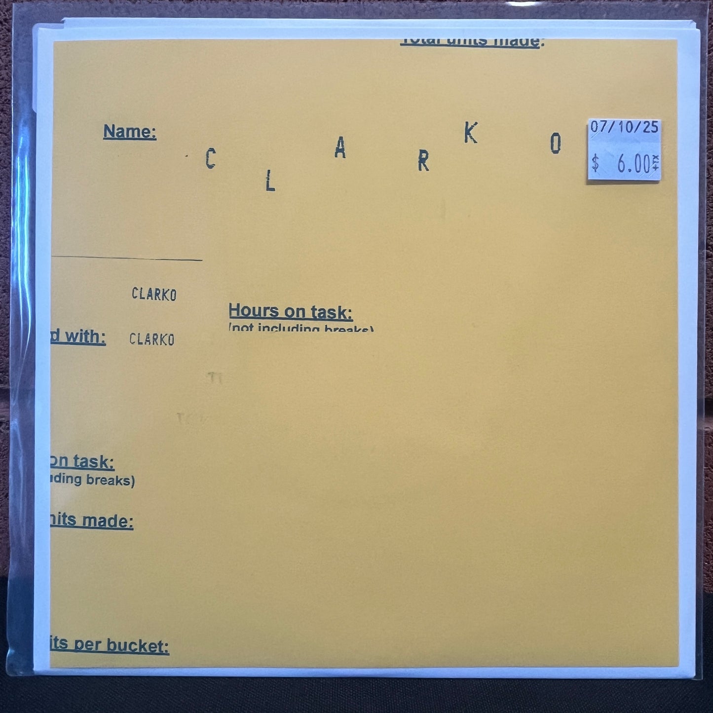 Used Vinyl: Clarko "Medeocre Man" 7" (Numbered)