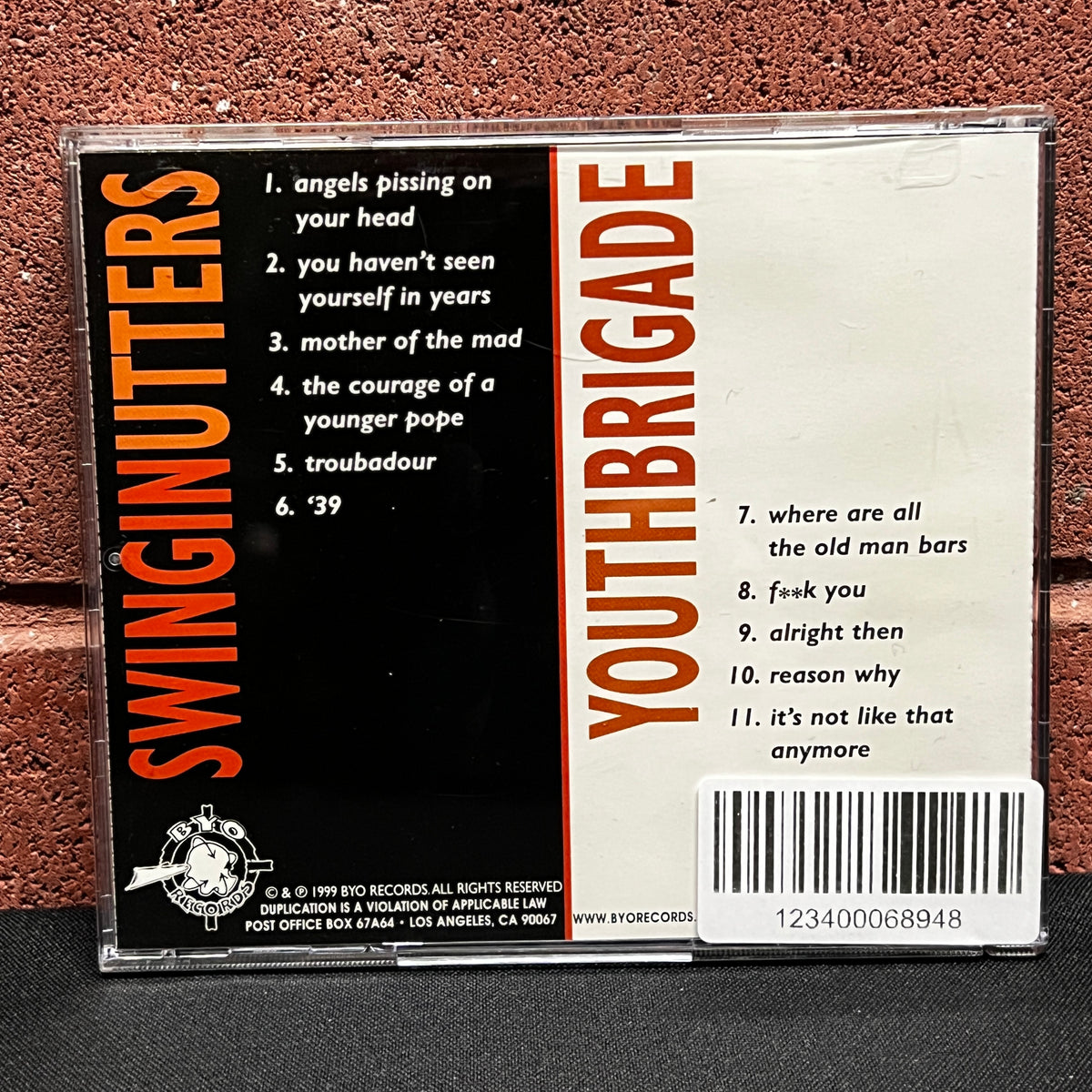 Used CD: Swingin' Utters/Youth Brigade "BYO Split Series / Volume II" CD (1999 Press)