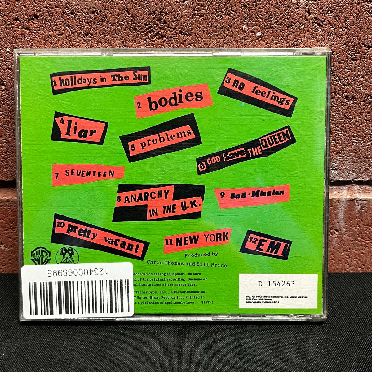 Used CD: Sex Pistols "Never Mind The Bollocks Here's The Sex Pistols" CD (1988 Press)