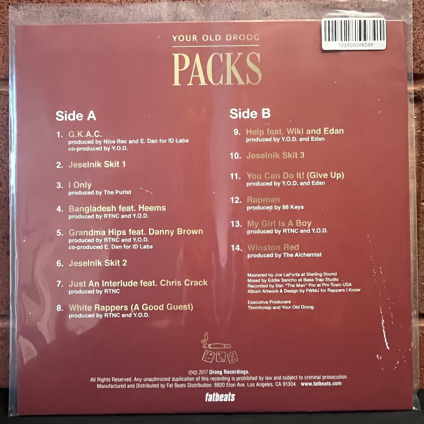 Used Vinyl: Your Old Droog "Packs" LP