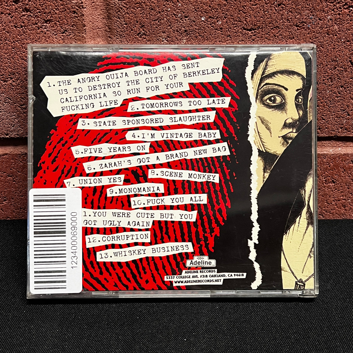 Used CD: The Criminals "Burning Flesh And Broken Fingers" CD (1999 Adeline Press)
