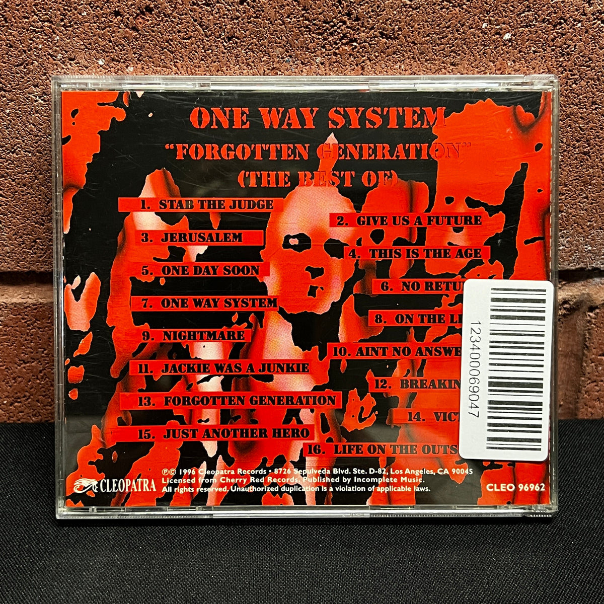 Used CD: One Way System "Forgotten Generation (The Best Of)" CD