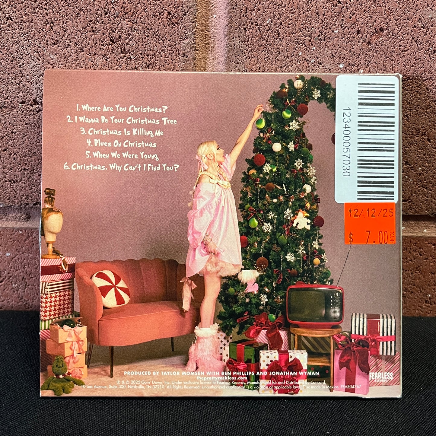 Used CD: The Pretty Reckless "Taylor Momsen's Pretty Reckless Christmas" CD
