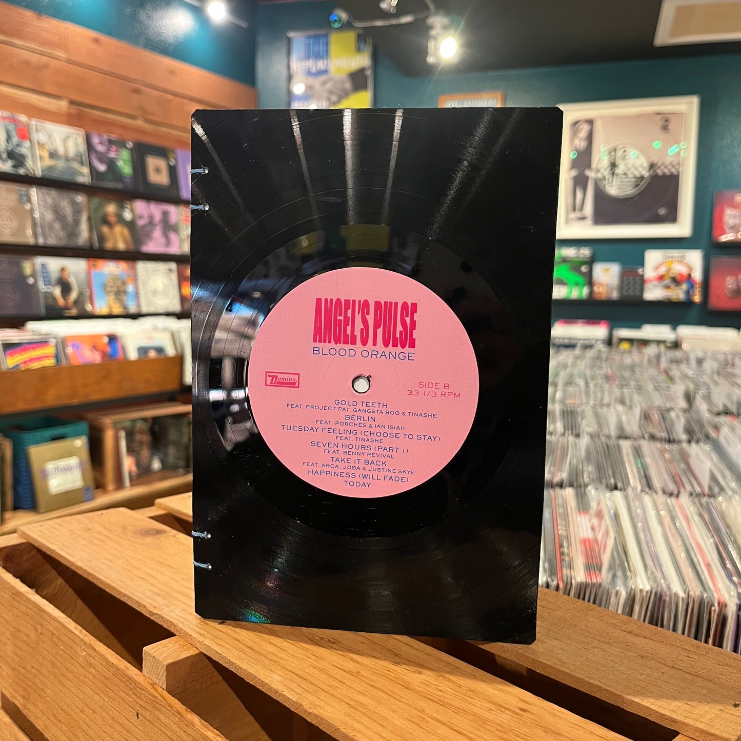 Blood Orange Recycled Vinyl Journal