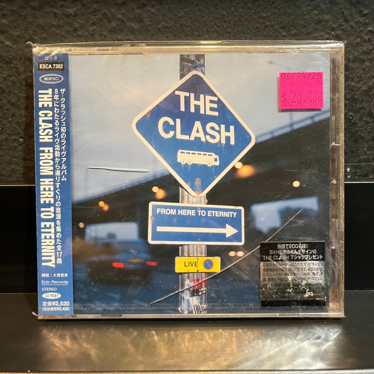 Used CD: The Clash "From Here To Eternity - Live" CD (Sealed! 1999 Japanese Press w/ Hype Sticker)
