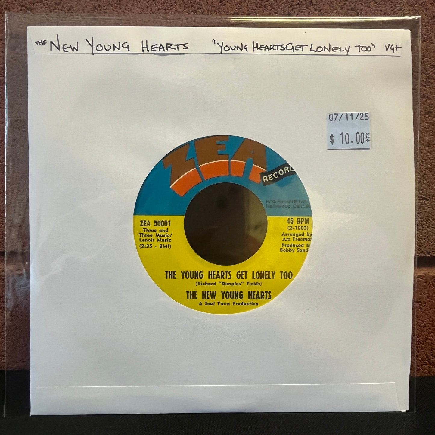 Used Vinyl: The New Young Hearts "The Young Hearts Get Lonely Too" 7"