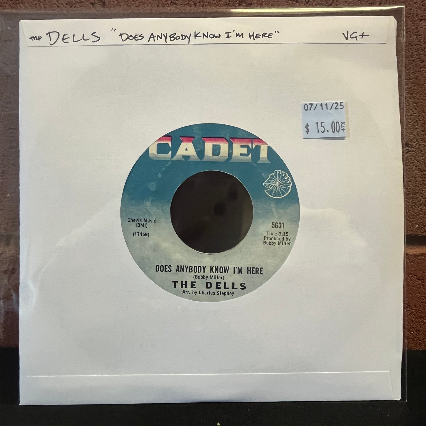 Used Vinyl: The Dells "Does Anybody Know I'm Here" 7"