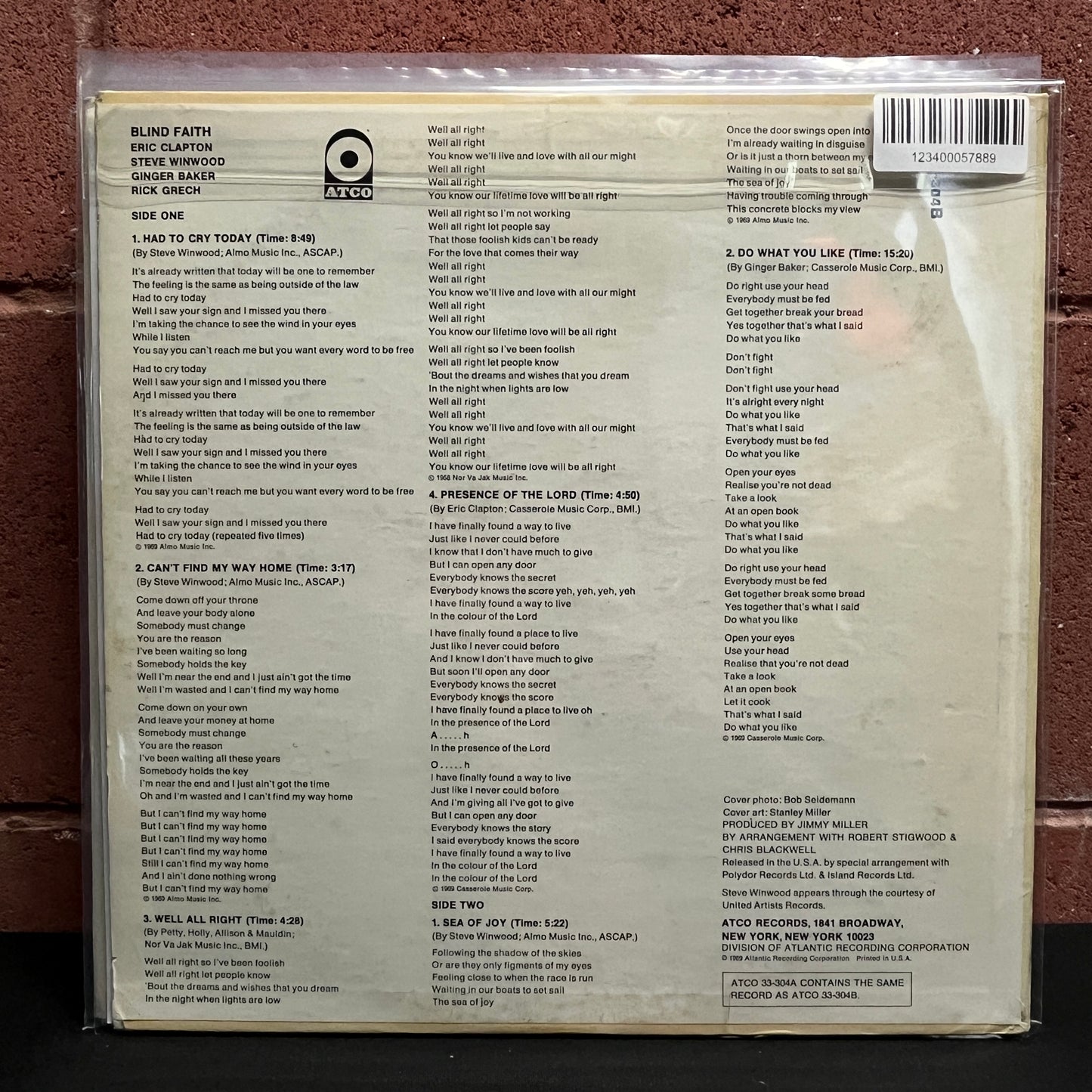 Used Vinyl: Blind Faith "Blind Faith" LP (2nd Cover version)