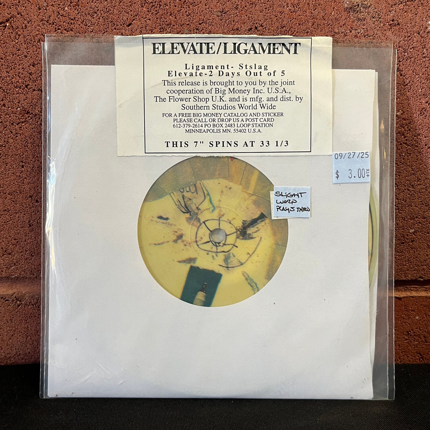 Used Vinyl: Elevate / Ligament "Split" 7" (Picture Disc)