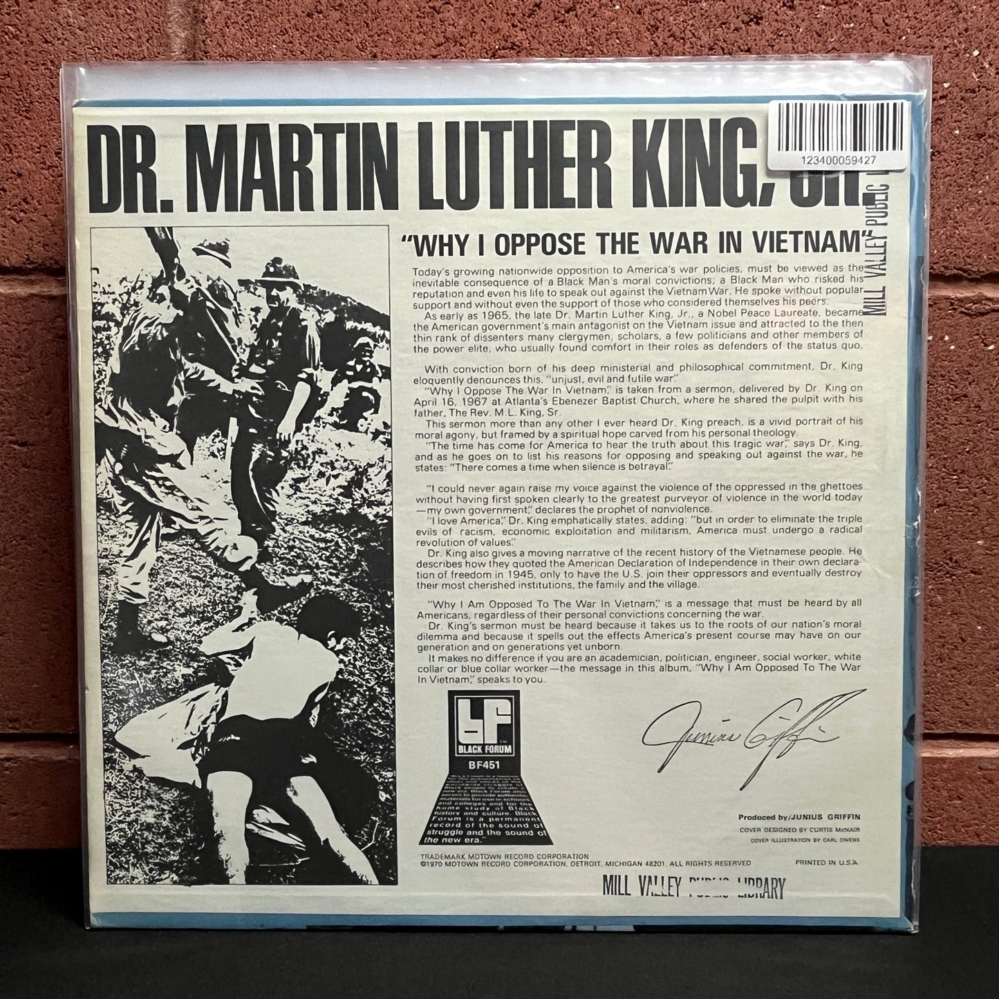 Used Vinyl: Dr. Martin Luther King, Jr. "Why I Oppose The War In Vietnam" LP