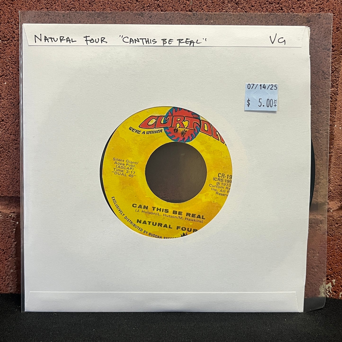 Used Vinyl: Natural Four "Can This Be Real" 7"