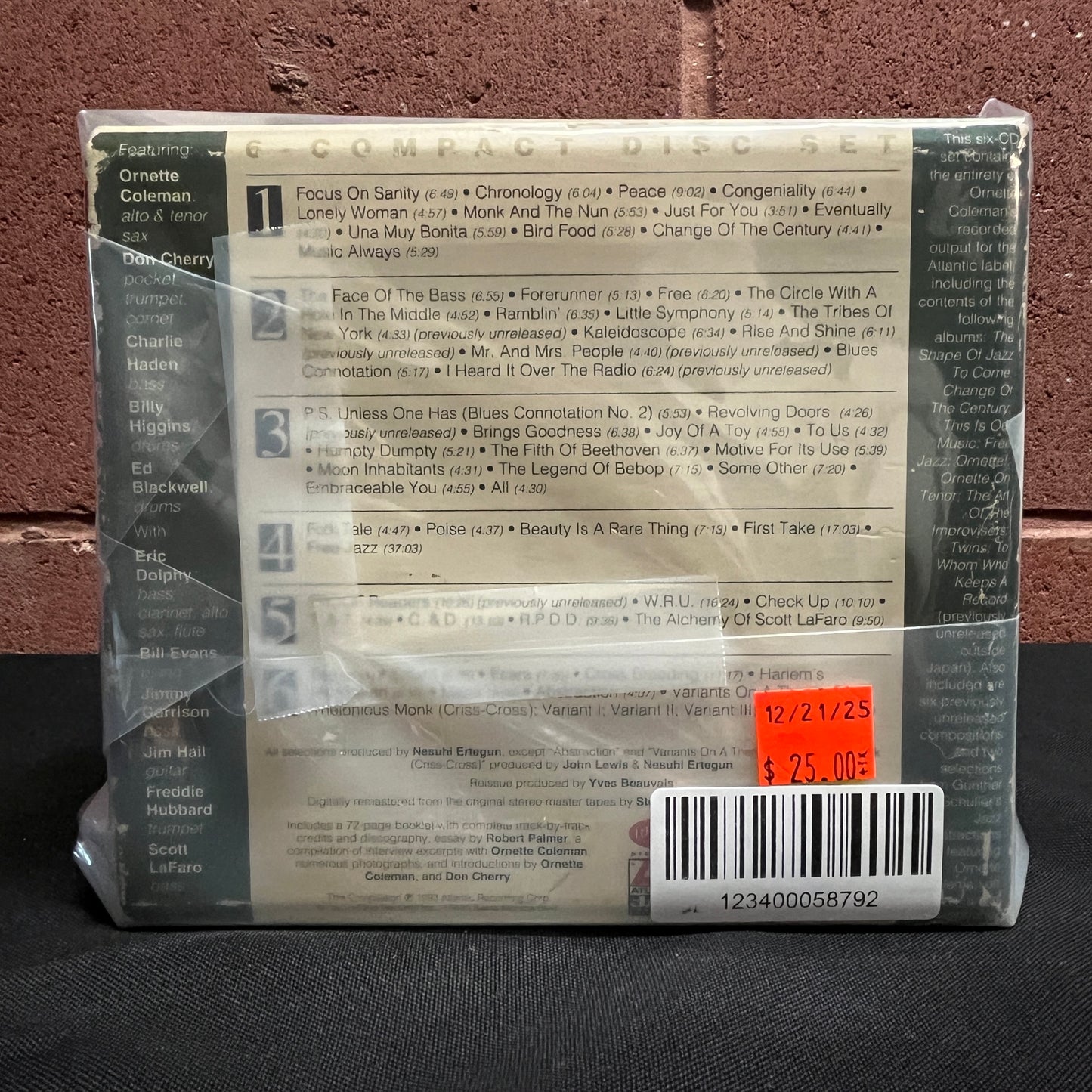 Used Vinyl: Ornette Coleman "The Complete Atlantic Recordings" 6xCD Box Set