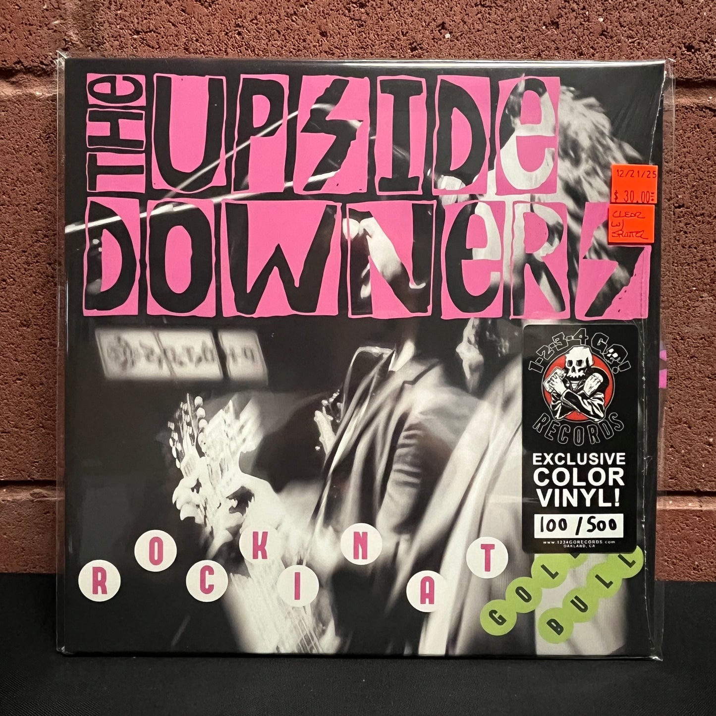 Used Vinyl: The Upside Downers "Rockin At The Golden Bull" 10" (Clear w/Pink & Green Splatter Vinyl)